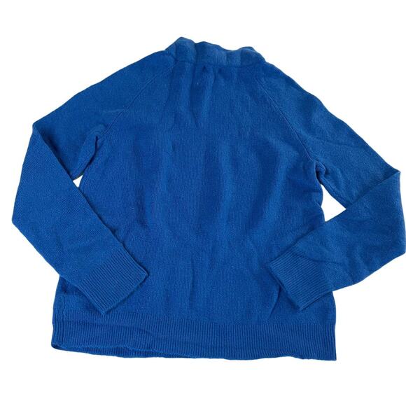 Halogen Sweater Women X Small Blue Surf Mock Neck Cozy Wool Blend - Picture 3 of 9
